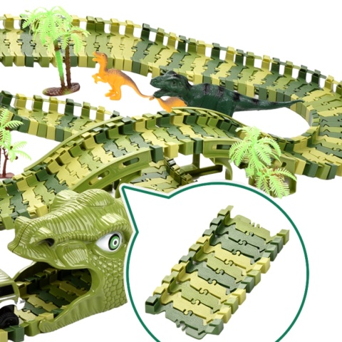 Mega Tor Wyścigowy XXXL Dinozaur Dino Park Figurki Trex Autko Pętla Akcesor Mega Tor Wyścigowy XXXL Dinozaur Dino Park Figurki Trex Autko Pętla Akcesor