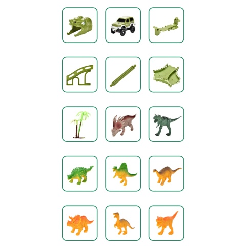 Mega Tor Wyścigowy XXXL Dinozaur Dino Park Figurki Trex Autko Pętla Akcesor Mega Tor Wyścigowy XXXL Dinozaur Dino Park Figurki Trex Autko Pętla Akcesor