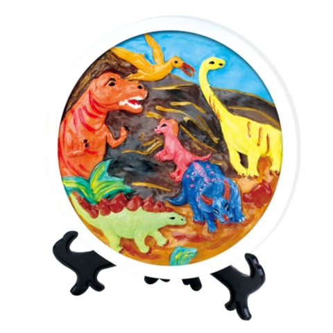 PODSTAWA GIPSOWA DO MALOWANIA DINOZAURY MAŁY ARTYSTA FARBKI + AKCESORIA PODSTAWA GIPSOWA DO MALOWANIA DINOZAURY MAŁY ARTYSTA FARBKI + AKCESORIA