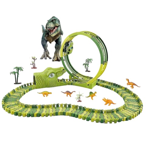 TOR WYŚCIGOWY PĘTLA DINOZAUR DINO PARK AUTKO NA BATERIE DINOZAURY FIGURKI TOR WYŚCIGOWY PĘTLA DINOZAUR DINO PARK AUTKO NA BATERIE DINOZAURY FIGURKI