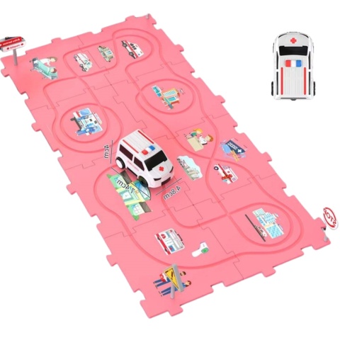 Tor Przeszkód Interaktywny Puzzle Układanka Ambulans Znaki Drogowe Labirynt Tor Przeszkód Interaktywny Puzzle Układanka Ambulans Znaki Drogowe Labirynt
