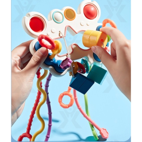 ZABAWKA SENSORYCZNA MONTESSORI GRYZAK DLA NIEMOWLĄT SILIKONOWA KOLORY KRAB ZABAWKA SENSORYCZNA MONTESSORI GRYZAK DLA NIEMOWLĄT SILIKONOWA KOLORY KRAB