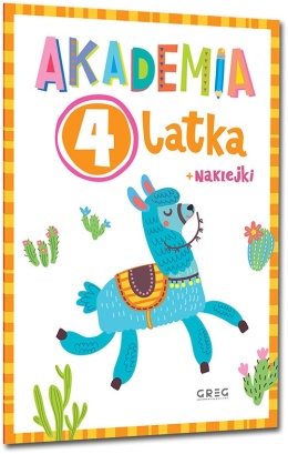 Akademia 4-latka - zeszyt z naklejkami nauka przez zabawę Wydawnictwo GREG
