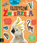 Album z naklejkami Egzotyczne zwierzęta Ciekawostki dla dzieci Aksjomat