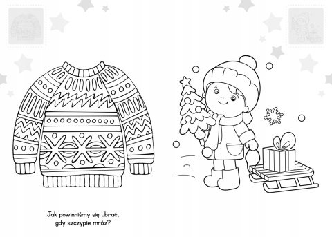 Brzdące kolorują Idą święta kolorowanka dla dzieci ze świecącymi naklejkami