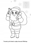 Brzdące kolorują Mikołaj świąteczna kolorowanka dla dzieci z naklejkami