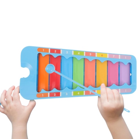 Cymbałki Różnokolorowe Klawisze Pałeczka Nauka Kolorów Liczb Instrument Cymbałki Różnokolorowe Klawisze Pałeczka Nauka Kolorów Liczb Instrument