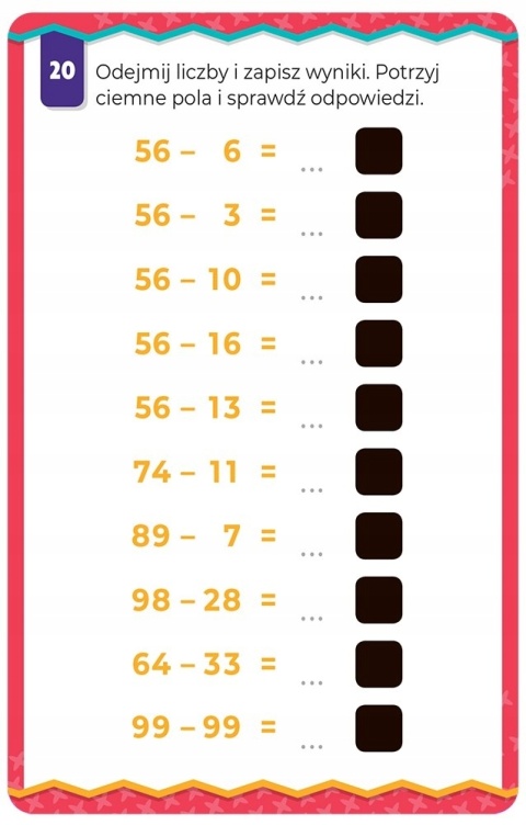 Dodawanie i odejmowanie do 100 Magiczne karty termiczne aktywizujące Dodawanie i odejmowanie do 100 Magiczne karty termiczne aktywizujące