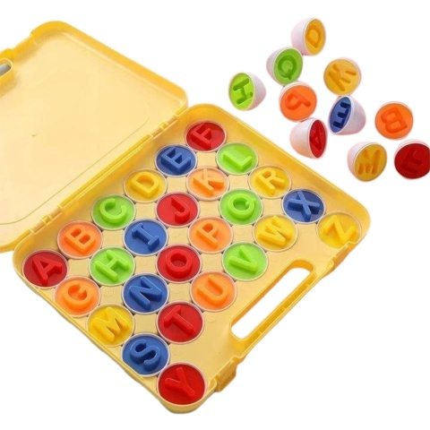 Duży Zestaw Układanka Gra Edukacyjna Sorter Montessori Klocki Jajka Litery Duży Zestaw Układanka Gra Edukacyjna Sorter Montessori Klocki Jajka Litery