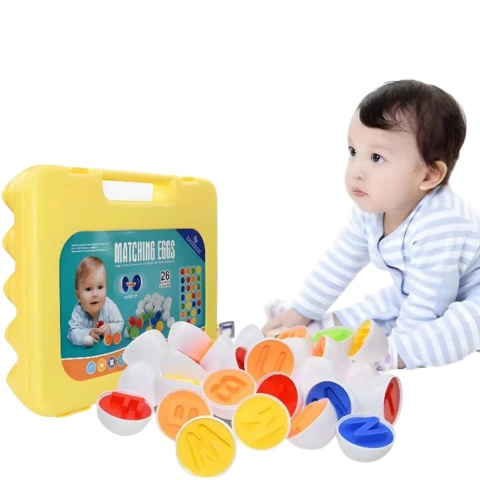 Duży Zestaw Układanka Gra Edukacyjna Sorter Montessori Klocki Jajka Litery Duży Zestaw Układanka Gra Edukacyjna Sorter Montessori Klocki Jajka Litery