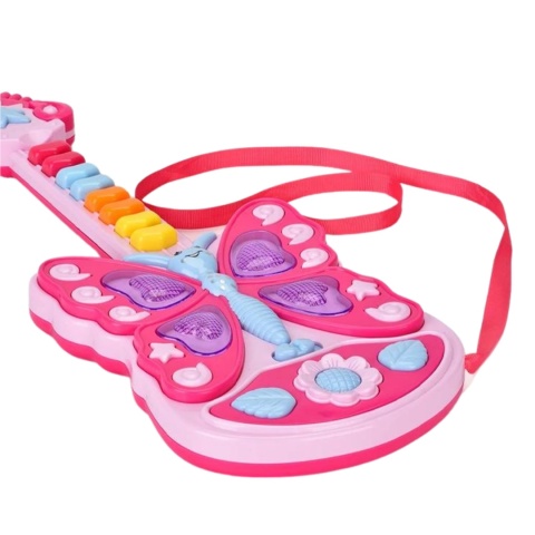 Gitara Interaktywna Dla Dzieci Instrument Muzyczny Dźwięk Światło Gitara Interaktywna Dla Dzieci Instrument Muzyczny Dźwięk Światło
