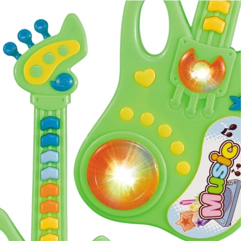 Gitara Interaktywna Dla Dzieci Instrument Muzyczny Efekty Świetlne Muzyka Gitara Interaktywna Dla Dzieci Instrument Muzyczny Efekty Świetlne Muzyka