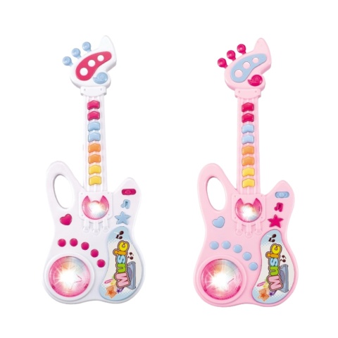 Gitara Interaktywna Dla Dzieci Instrument Muzyczny Melodie Dźwięk Światło Gitara Interaktywna Dla Dzieci Instrument Muzyczny Melodie Dźwięk Światło