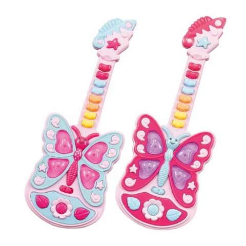 Gitara Interaktywna Dla Dzieci Motylek Efekty Świetlne Instrument Muzyczny Gitara Interaktywna Dla Dzieci Motylek Efekty Świetlne Instrument Muzyczny
