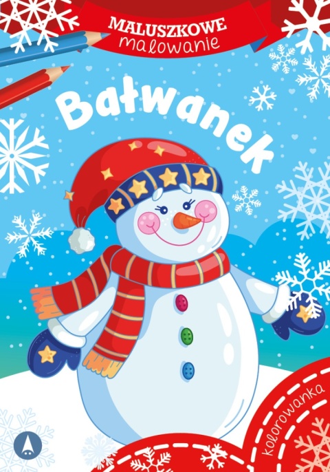 Kolorowanka Bałwanek dla maluchów Malowanka dla dzieci na prezent Skrzat