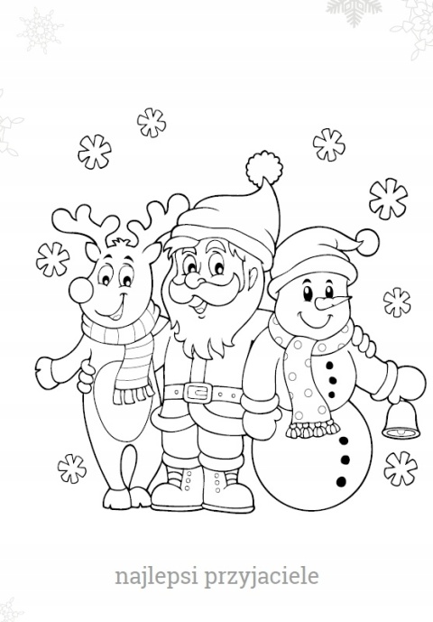Kolorowanka Bałwanek dla maluchów Malowanka dla dzieci na prezent Skrzat