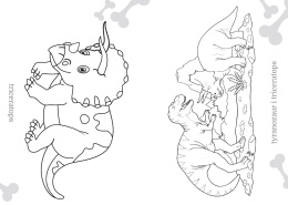 Kolorowanka Maluszkowe malowanie dinozaury do kolorowania dla najmłodszych