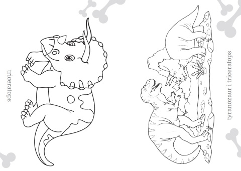 Kolorowanka Maluszkowe malowanie dinozaury do kolorowania dla najmłodszych