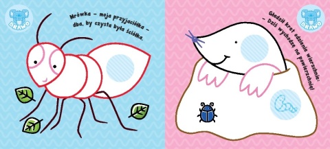 Kolorowanka dla dzieci 2+ Zwierzęta na łące z grubym obrysem Aksjomat