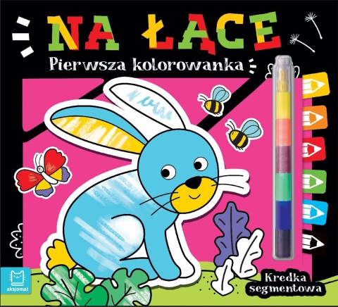 Kolorowanka dla dzieci Na łące + kredka segmentowa Malowanka Aksjomat Kolorowanka dla dzieci Na łące + kredka segmentowa Malowanka Aksjomat