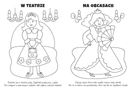 Kolorowanka dla dziewczynki stroje małej księżniczki Malowanka Aksjomat