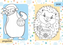 Kolorowanka z tatuażami Idą święta Mikołaj Malowanka dla dzieci Skrzat