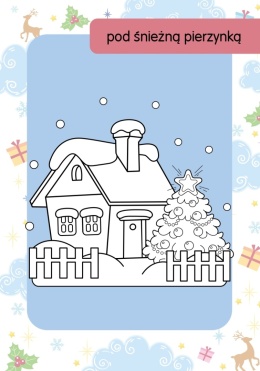 Kolorowanka z tatuażami Magiczne święta Pingwinek Malowanka dla dzieci