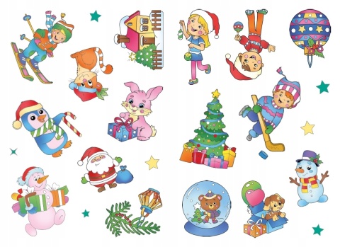 Kolorowanka z tatuażami Magiczne święta Pingwinek Malowanka dla dzieci