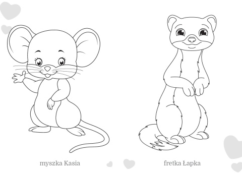 Kolorowanka zwierzęta domowe do kolorowania dla najmłodszych malowanka