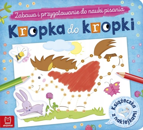 Kropka do kropki edukacyjna zabawa dla przedszkolaka Książeczka Aksjomat