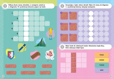 Krzyżówki dla dzieci ortografia z magiczną lupką Edukacyjne od 7 lat Krzyżówki dla dzieci ortografia z magiczną lupką Edukacyjne od 7 lat