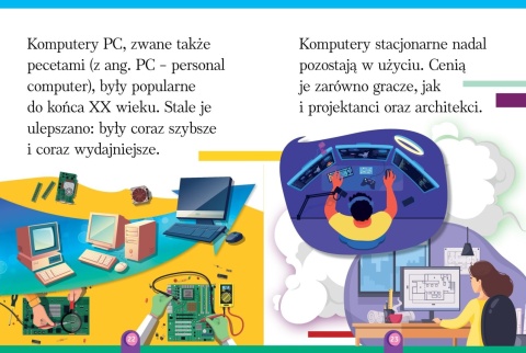 Książeczka do nauki czytania z dużymi literami Informatycy i my Aksjomat