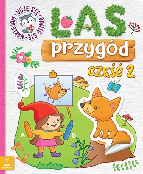 Książeczka edukacyjna z naklejkami dla przedszkolaków Aksjomat Las przygód