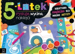 Książeczka kreatywna dla dzieci 5-latek rysuję wycinam naklejam Aksjomat