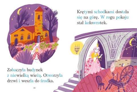 Książka do nauki czytania z dużymi literami Śpiąca Królewna Czytanka