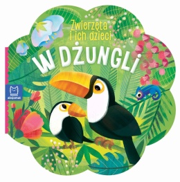 Książka kartonowa Zwierzęta i ich dzieci W dżungli Aksjomat