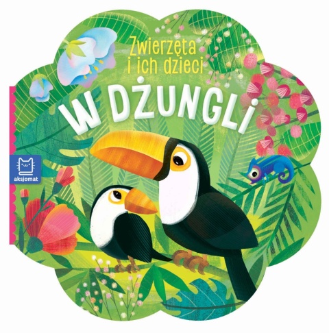 Książka kartonowa Zwierzęta i ich dzieci W dżungli Aksjomat