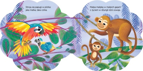 Książka kartonowa Zwierzęta i ich dzieci W dżungli Aksjomat