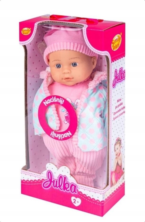 LALKA JULKA MIĘKKI BOBAS INTERAKTYWNY EDUKACYJNY MÓWI ŚPIEWA DLA DZIECI 2+