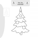 Malowanie doklejanie Choinka świąteczna kolorowanka z naklejkami dla dzieci