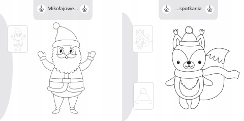 Malowanie doklejanie Renifer świąteczna kolorowanka z naklejkami dla dzieci