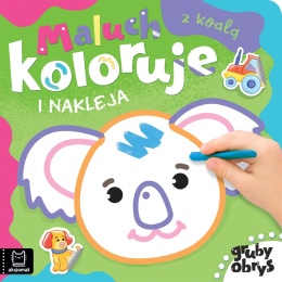 Maluch koloruje i nakleja z koalą Kolorowanka z grubym obrysem i naklejkami