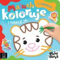 Maluch koloruje i nakleja z kotkiem Gruby obrys Kolorowanka Aksjomat