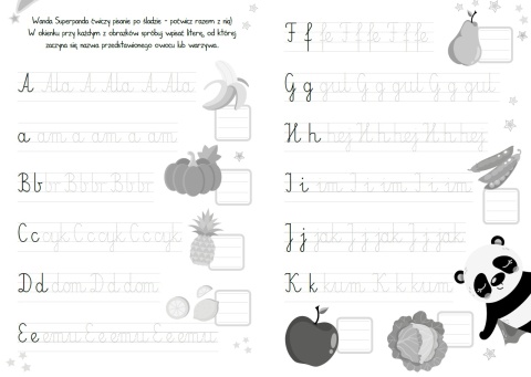 Moja kaligrafia książeczka do nauki pisania dla przedszkolaków edukacyjna
