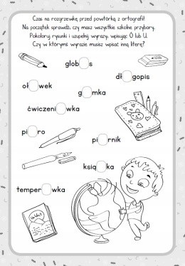 Moja ortografia nauka pisowni dla dzieci książeczka edukacyjna Skrzat