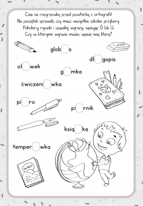 Moja ortografia nauka pisowni dla dzieci książeczka edukacyjna Skrzat