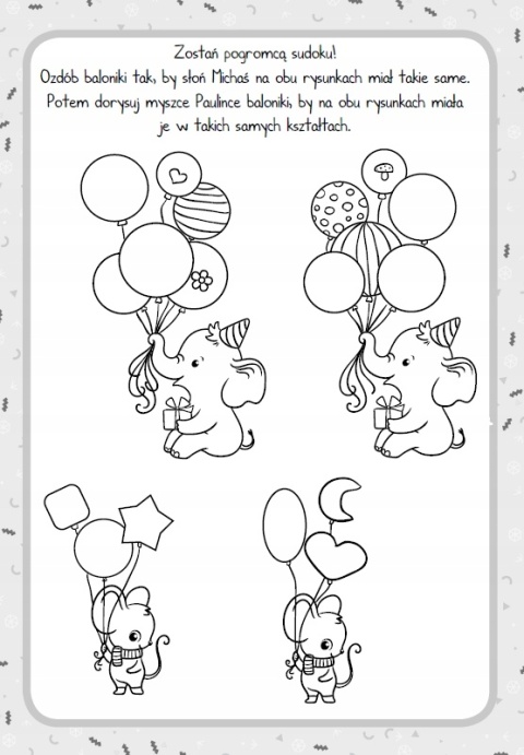Moje sudoku książeczka dla dzieci edukacyjna ze zwierzątkami dla malucha