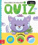 Quiz 2-latka z kotkiem Książeczka edukacyjna z naklejkami Aksjomat