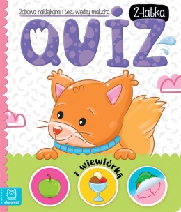 Quiz 2-latka z wiewiórką Zabawa naklejkami i test wiedzy malucha - Aksjomat
