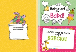 Rysuję prezenty dla babci dziadka kreatywna książeczka z naklejkami laurki